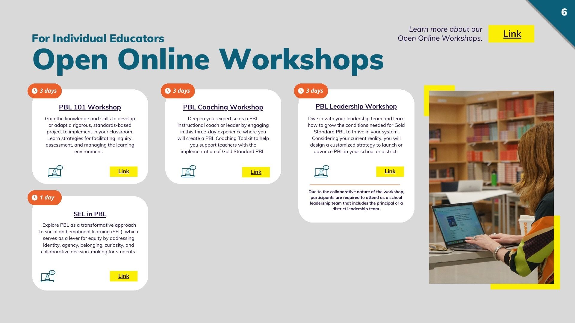 PBLWorks Education Services Catalog Weekly Ad January 1 - December 31, 2026