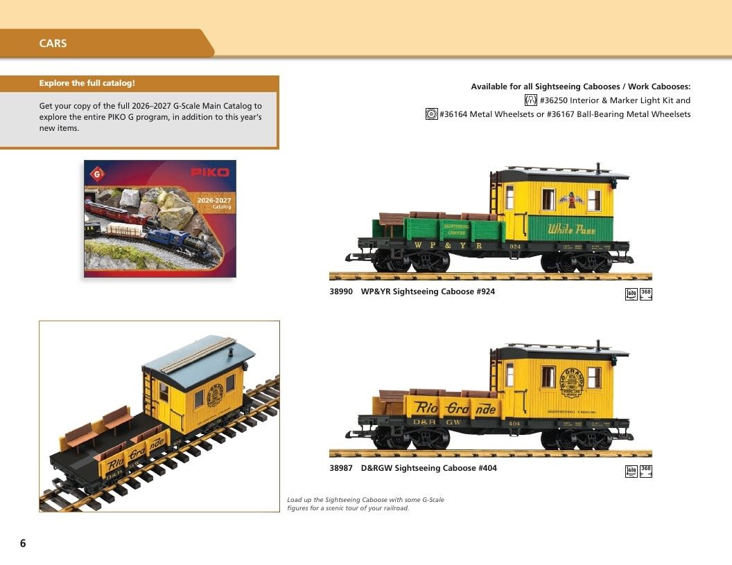 PIKO America G Scale New Items Weekly Ad January 1 - December 31, 2026