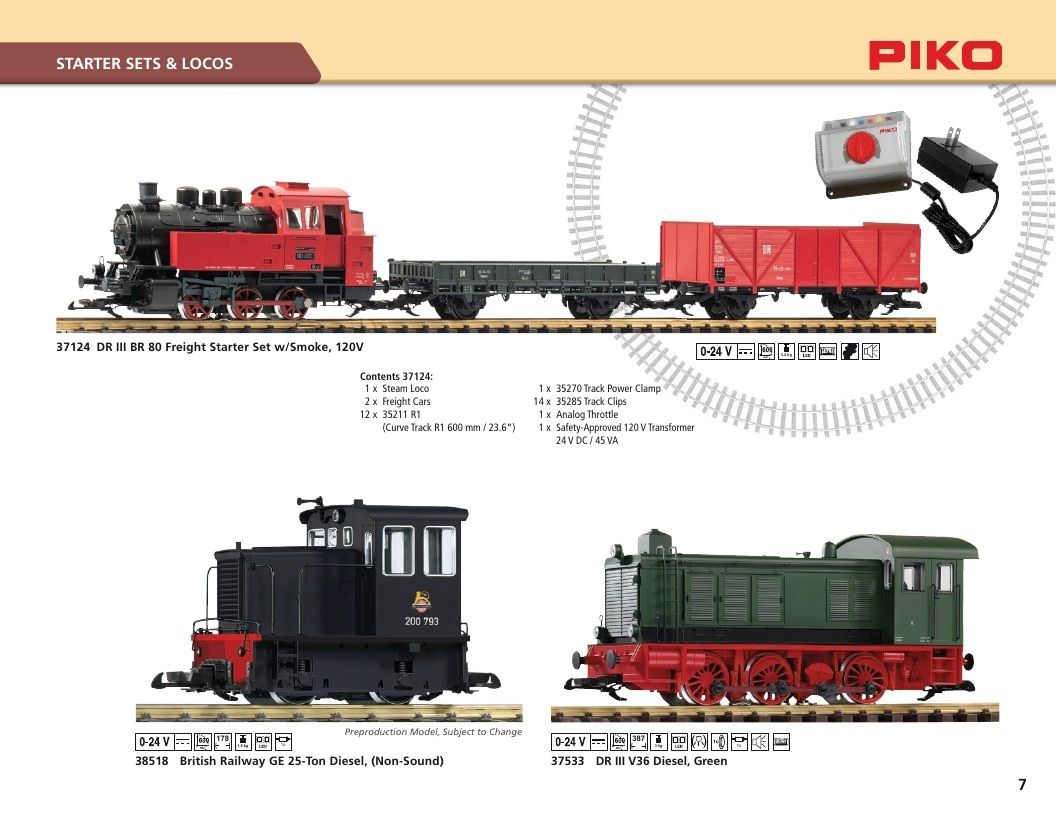 PIKO America G Scale New Items Weekly Ad January 1 - December 31, 2026
