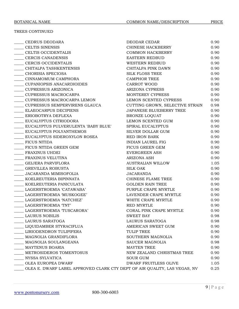 Ponto and Sons Spring Nursery Catalog Weekly Ad January 1 - December 31, 2026