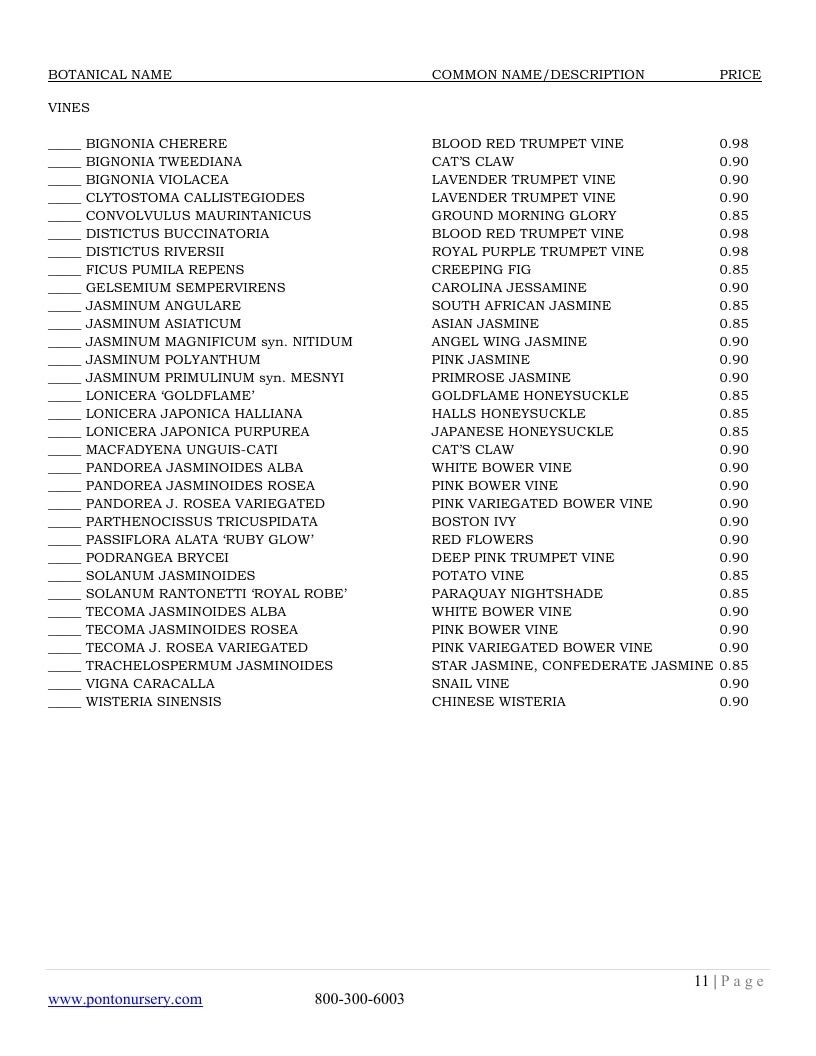 Ponto and Sons Spring Nursery Catalog Weekly Ad January 1 - December 31, 2026