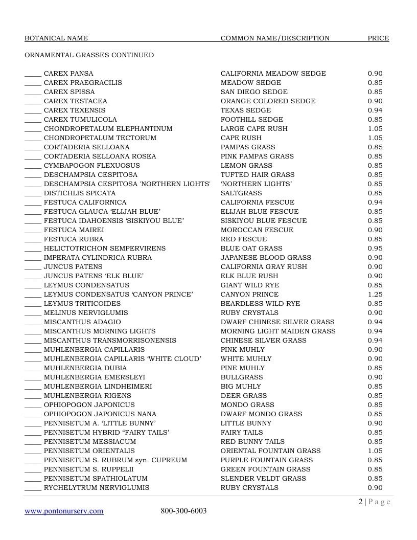 Ponto and Sons Spring Nursery Catalog Weekly Ad January 1 - December 31, 2026
