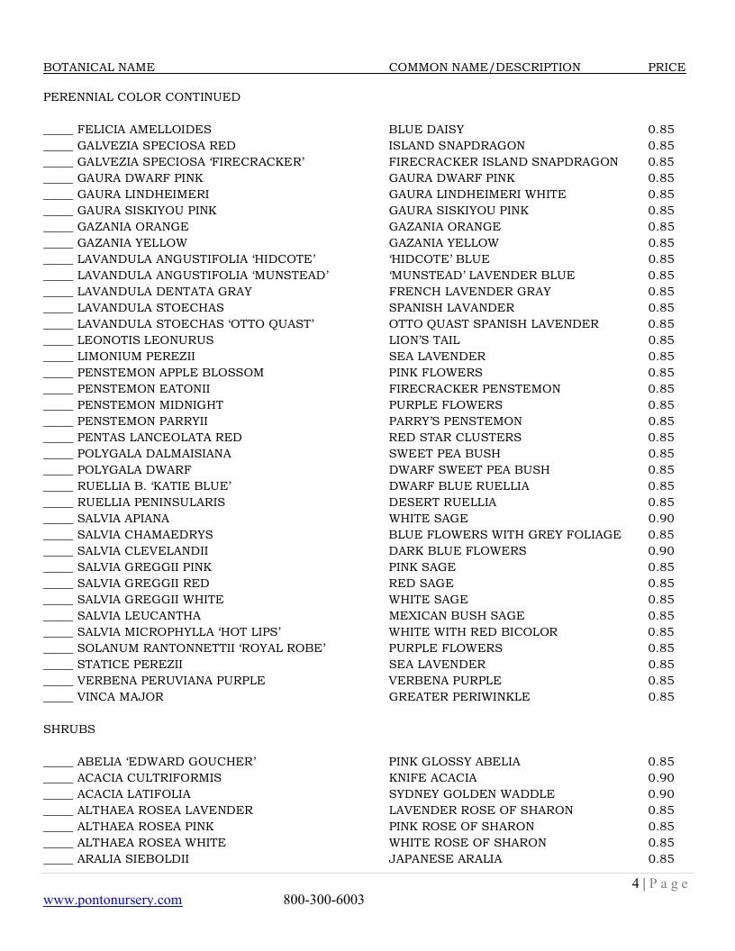 Ponto and Sons Spring Nursery Catalog Weekly Ad January 1 - December 31, 2026