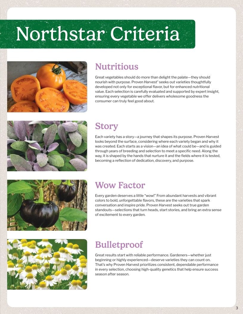 Proven Harvest Vegetable and Herb Catalog Weekly Ad January 1 - December 31, 2026