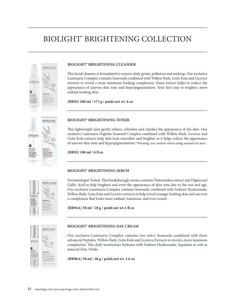 Repechage Pro Professional Skin Care Catalog Weekly Ad January 1 - December 31, 2026