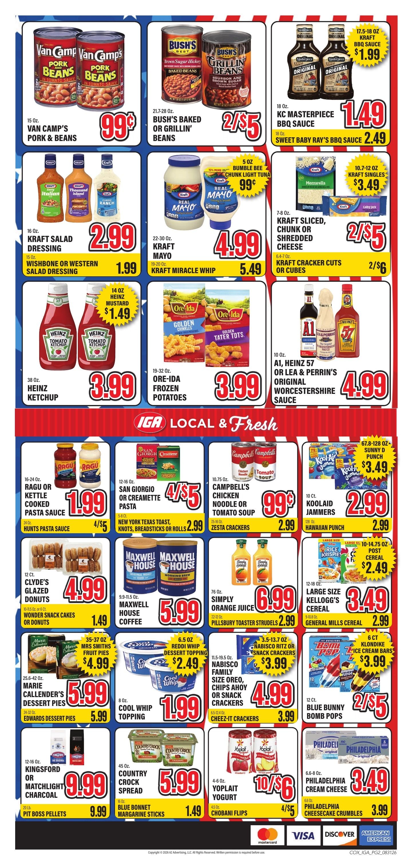 Cox Foods IGA Weekly Ad August 31 - September 6, 2026