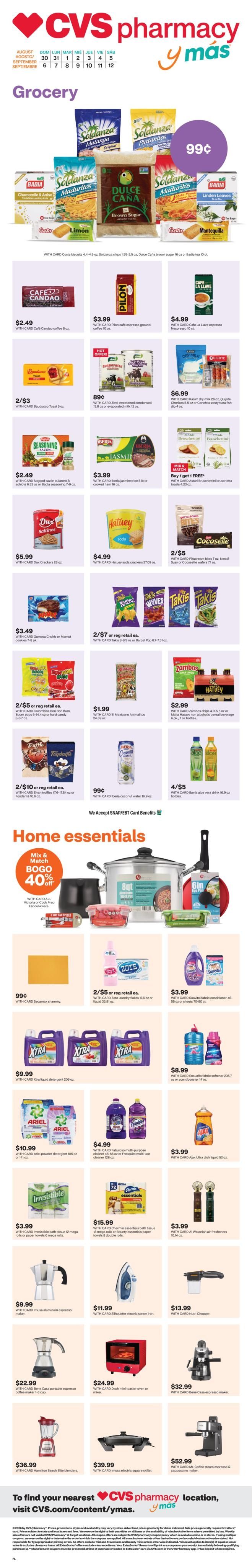 CVS Pharmacy (FL) y más Weekly Ad August 30 - September 12, 2026