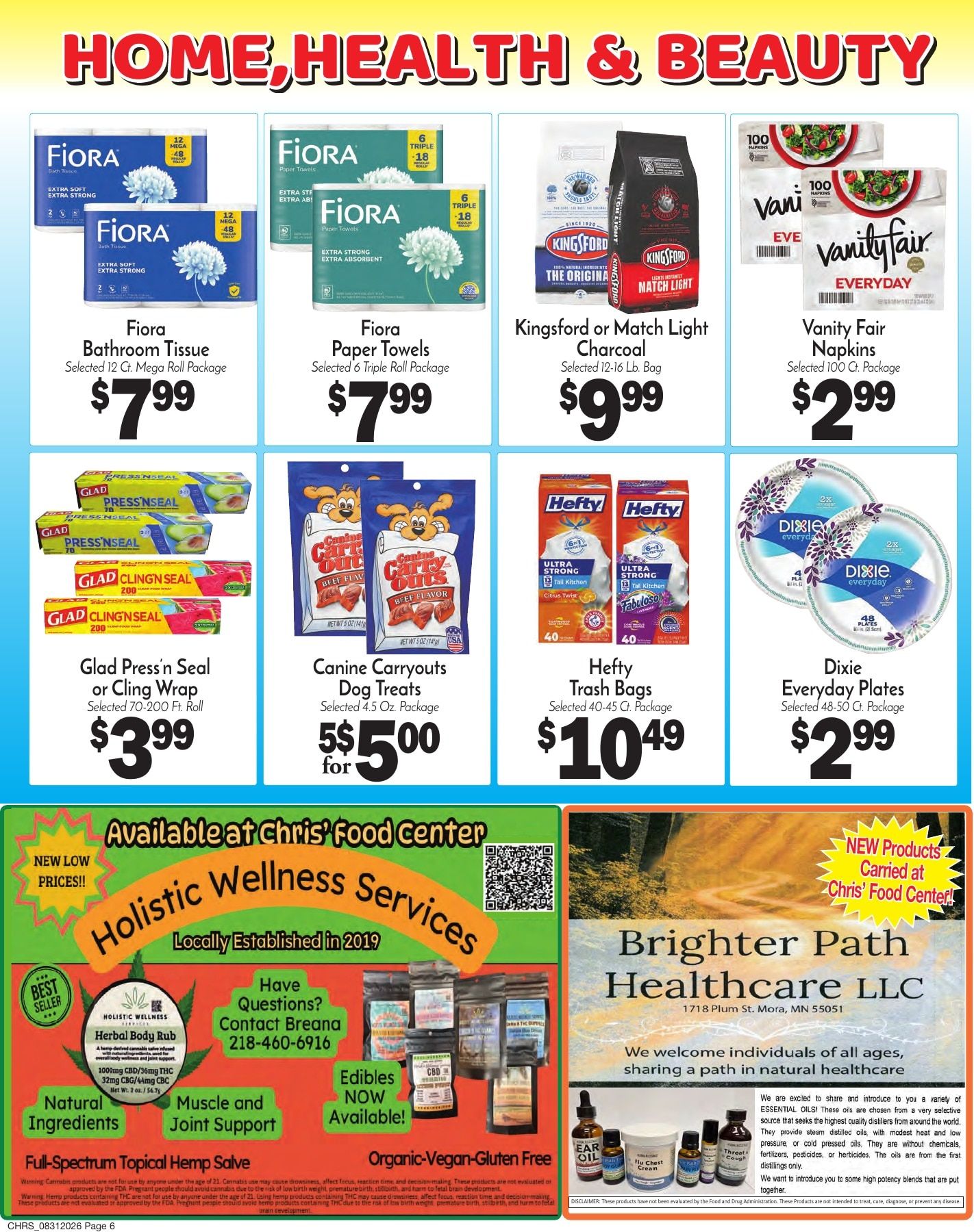 Chris' Food Center Weekly Ad August 31 - September 6, 2026