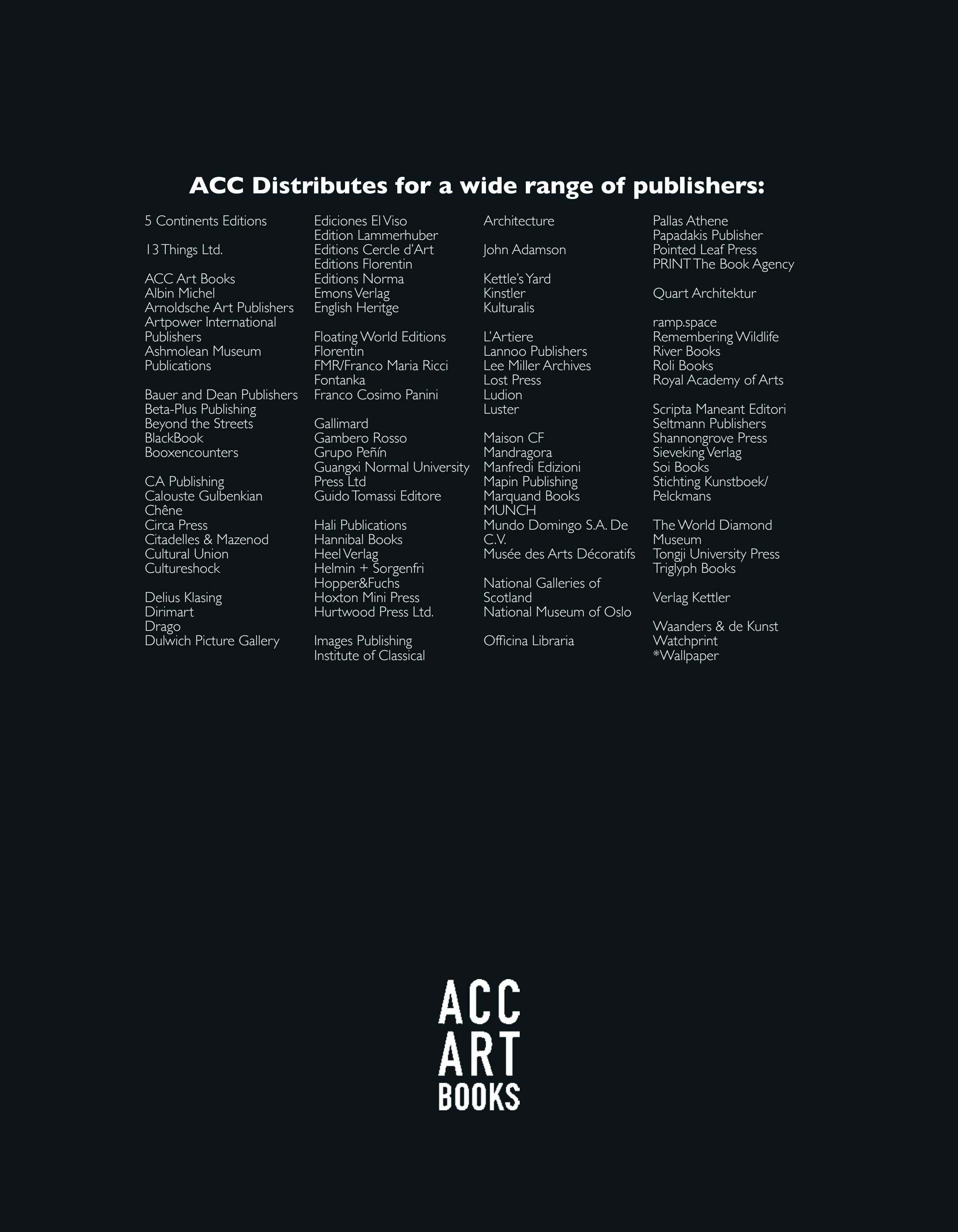 ACC Art Books Fall Art Books Catalog Weekly Ad January 1 - December 31, 2026
