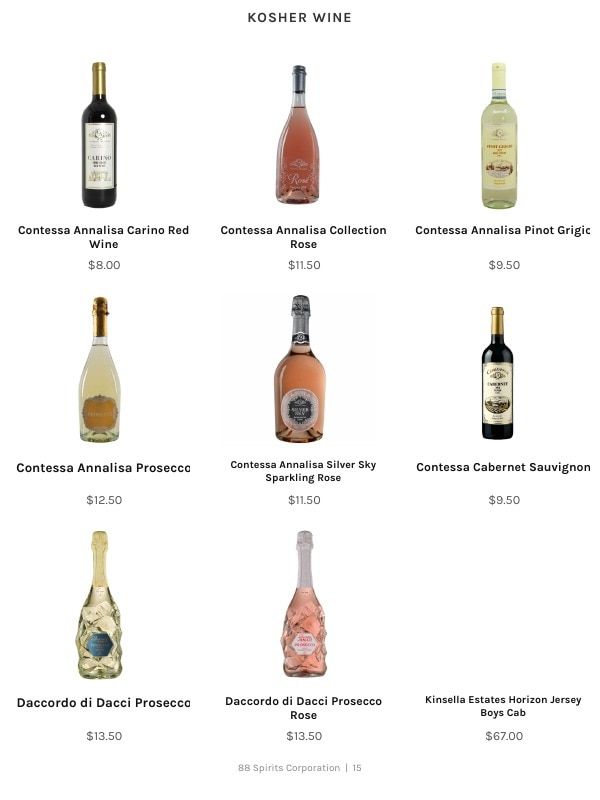 88 Spirits Corporation Spirits Product Catalog Weekly Ad January 1 - December 31, 2026