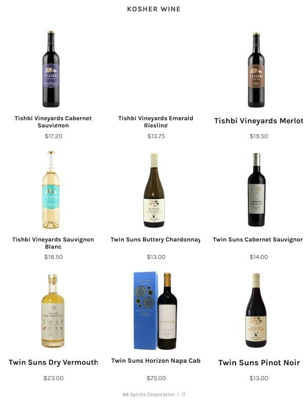 88 Spirits Corporation Spirits Product Catalog Weekly Ad January 1 - December 31, 2026