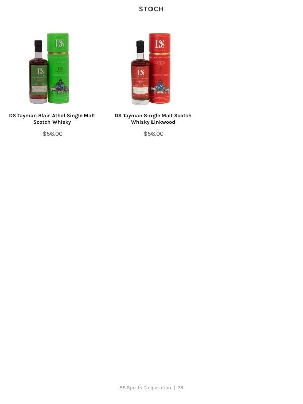 88 Spirits Corporation Spirits Product Catalog Weekly Ad January 1 - December 31, 2026