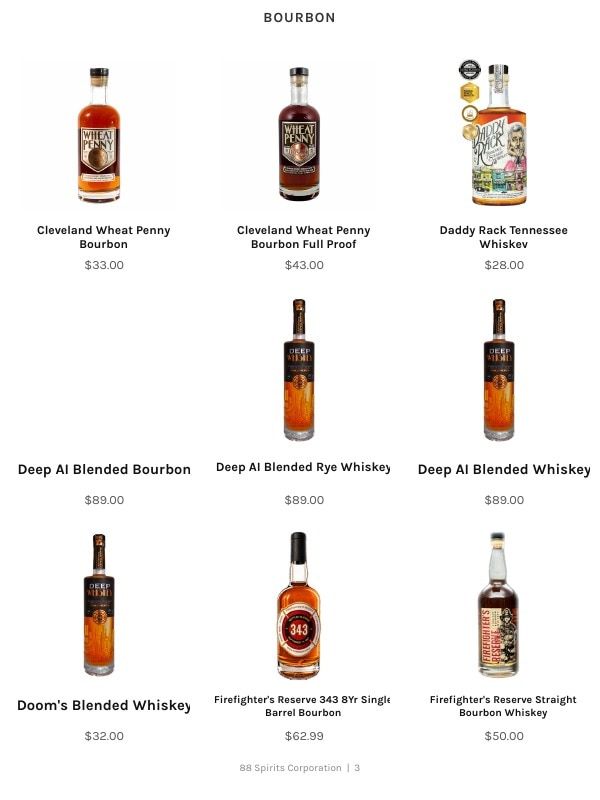 88 Spirits Corporation Spirits Product Catalog Weekly Ad January 1 - December 31, 2026