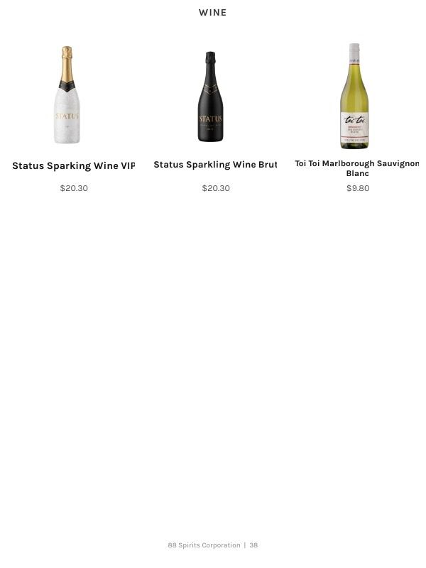 88 Spirits Corporation Spirits Product Catalog Weekly Ad January 1 - December 31, 2026
