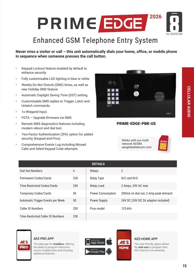AES Global US Access Control Products Catalog Weekly Ad January 1 - December 31, 2026