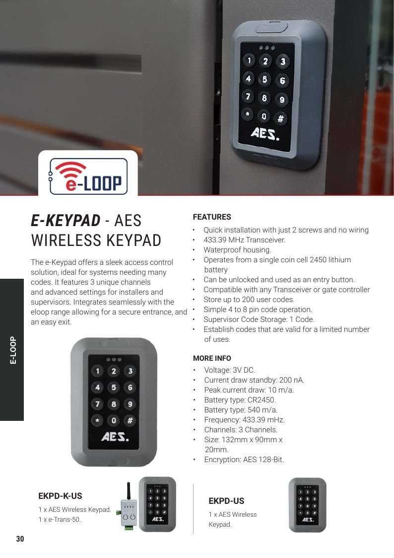AES Global US Access Control Products Catalog Weekly Ad January 1 - December 31, 2026