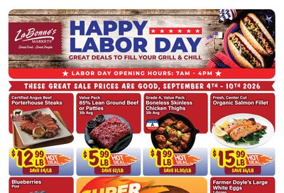 LaBonne's Markets Weekly Ad September 4 - 10, 2026