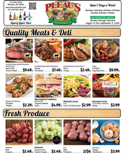 Pleau's Market Weekly Ad August 31 - September 6, 2026
