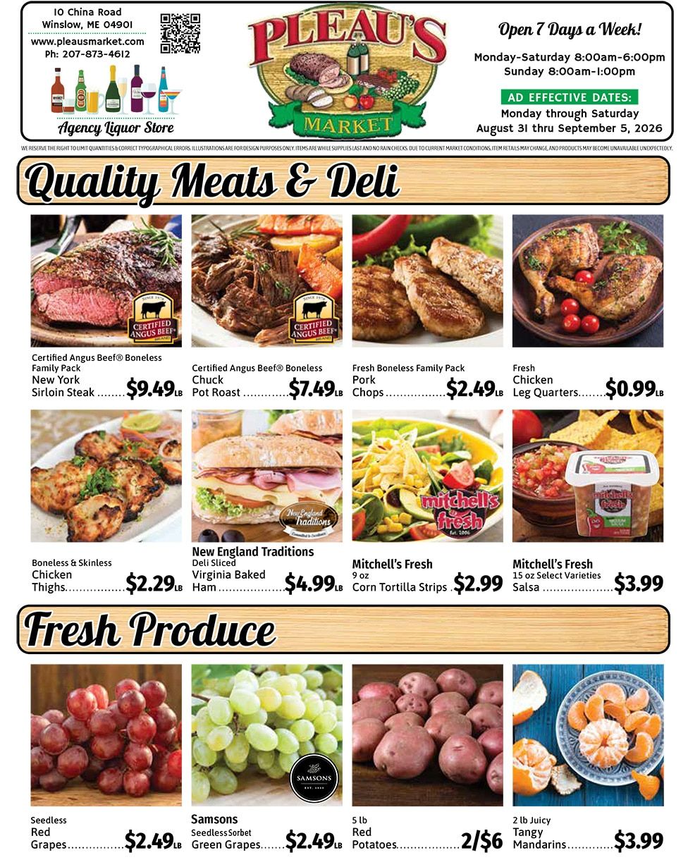 Pleau's Market Weekly Ad August 31 - September 6, 2026