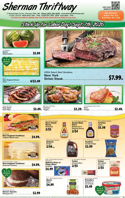 Sherman Thriftway Weekly Ad August 31 - September 6, 2026