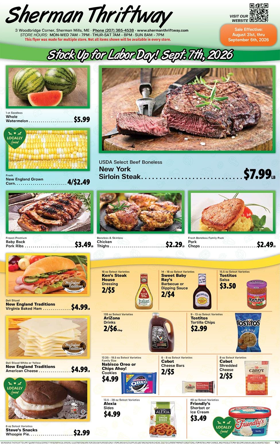 Sherman Thriftway Weekly Ad August 31 - September 6, 2026