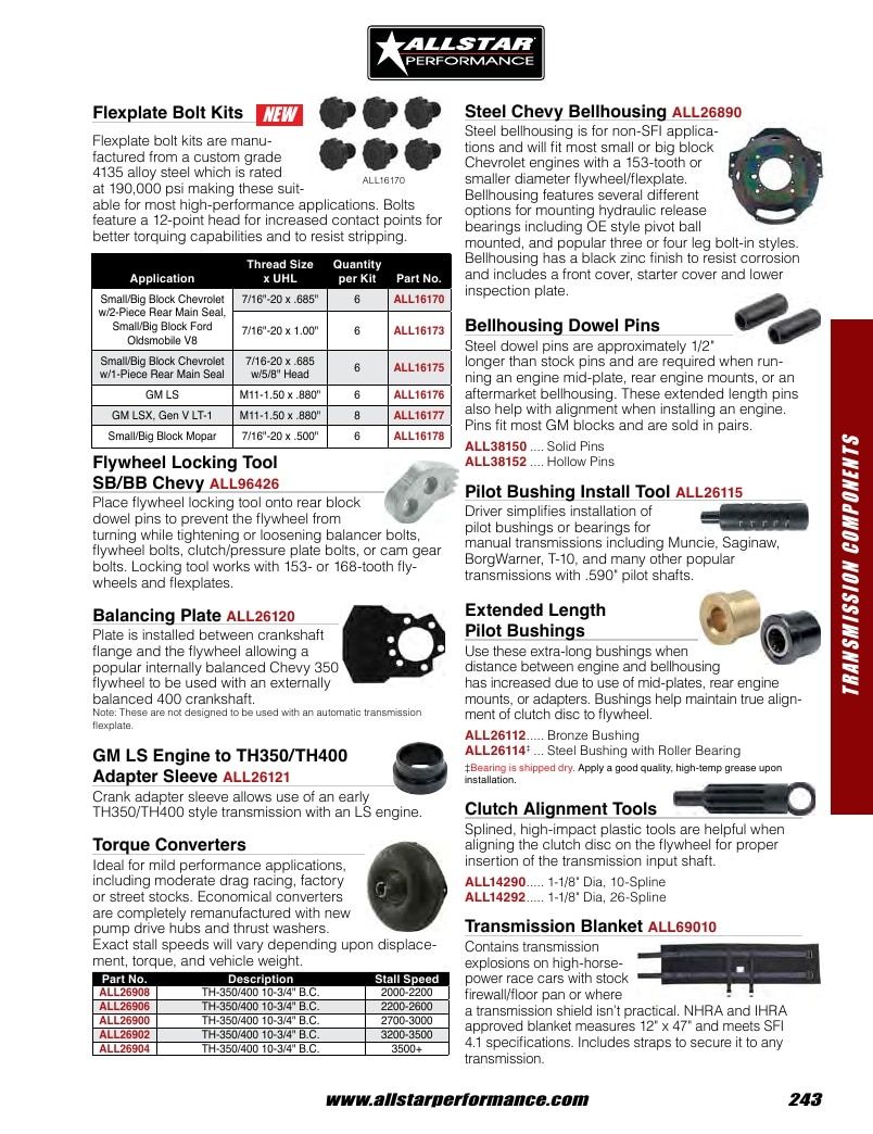 Allstar Performance Automotive Performance Catalog Weekly Ad January 1 - December 31, 2026