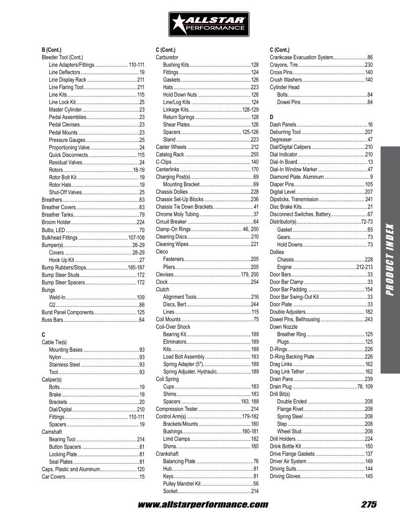 Allstar Performance Automotive Performance Catalog Weekly Ad January 1 - December 31, 2026