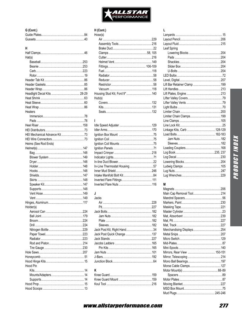 Allstar Performance Automotive Performance Catalog Weekly Ad January 1 - December 31, 2026