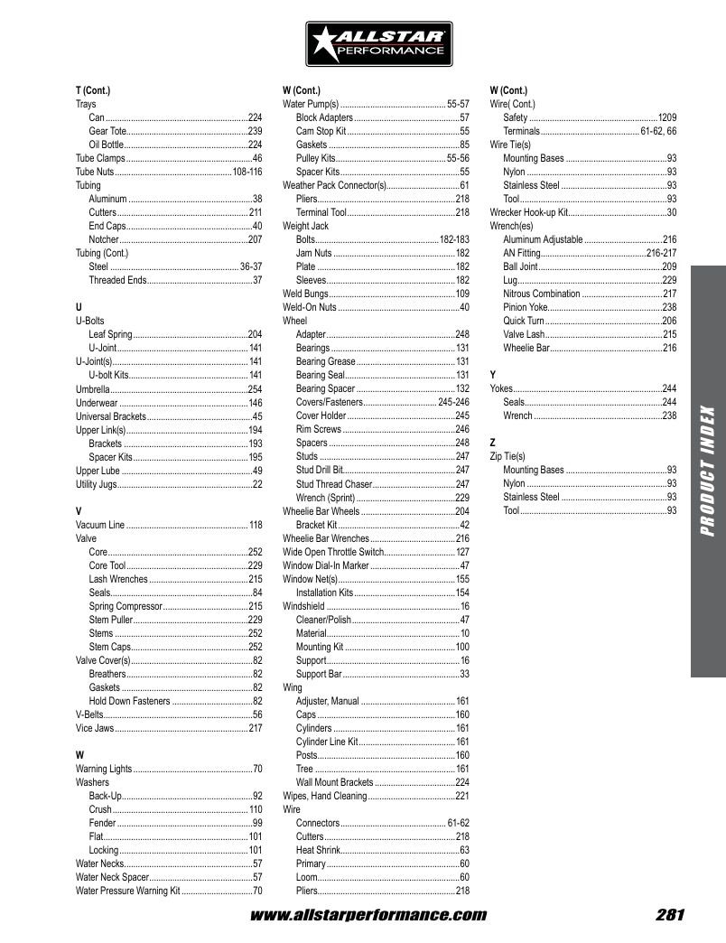 Allstar Performance Automotive Performance Catalog Weekly Ad January 1 - December 31, 2026