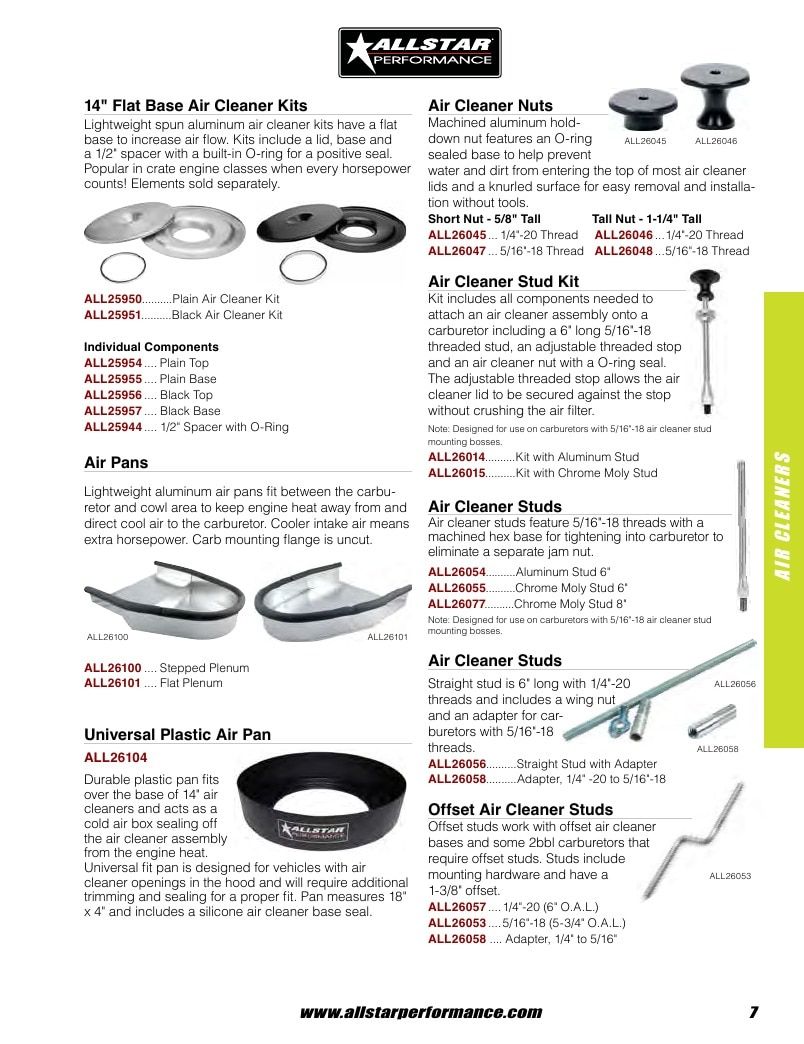 Allstar Performance Automotive Performance Catalog Weekly Ad January 1 - December 31, 2026