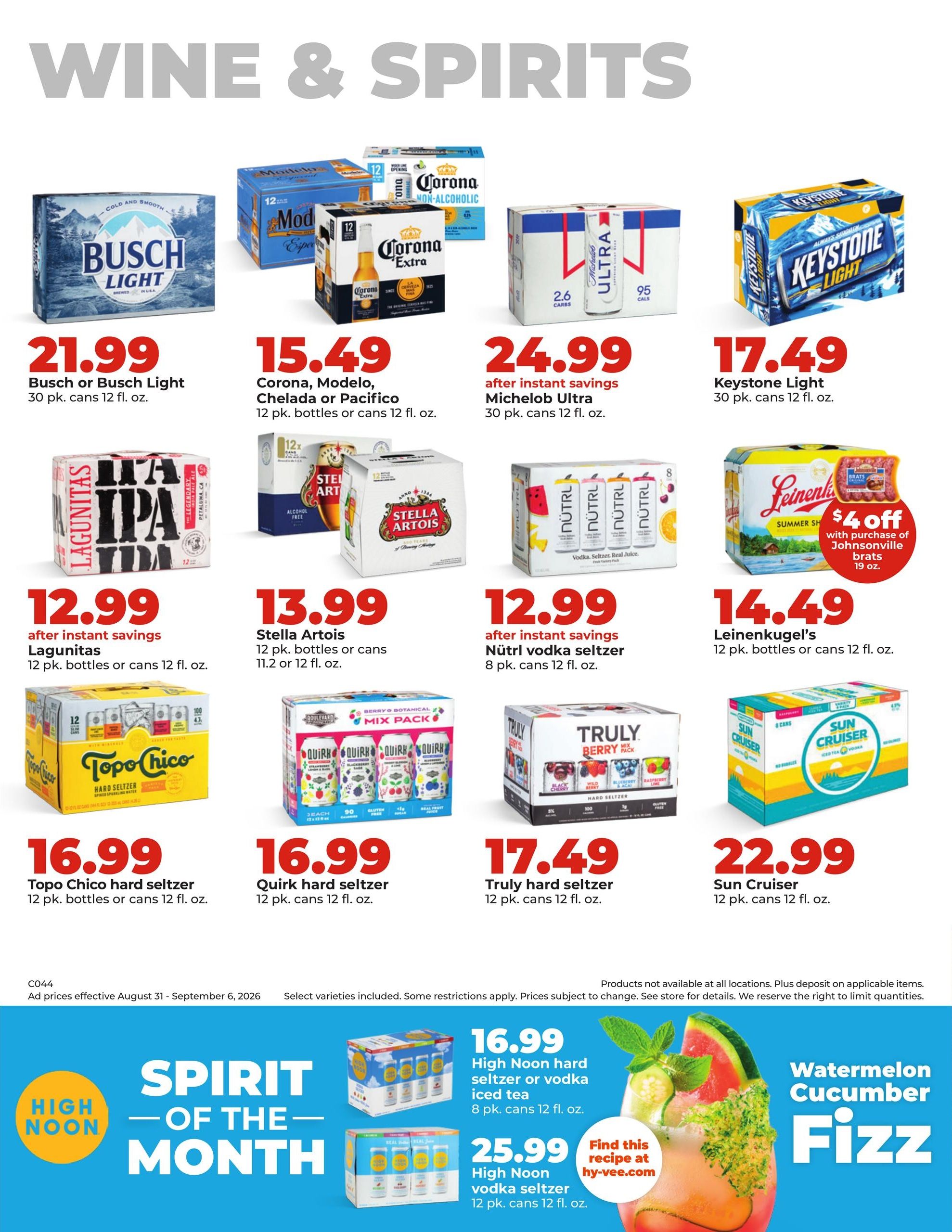 Hy-Vee (Abbotsford-Wittenberg Area, WI) Weekly Ad August 31 - September 6, 2026