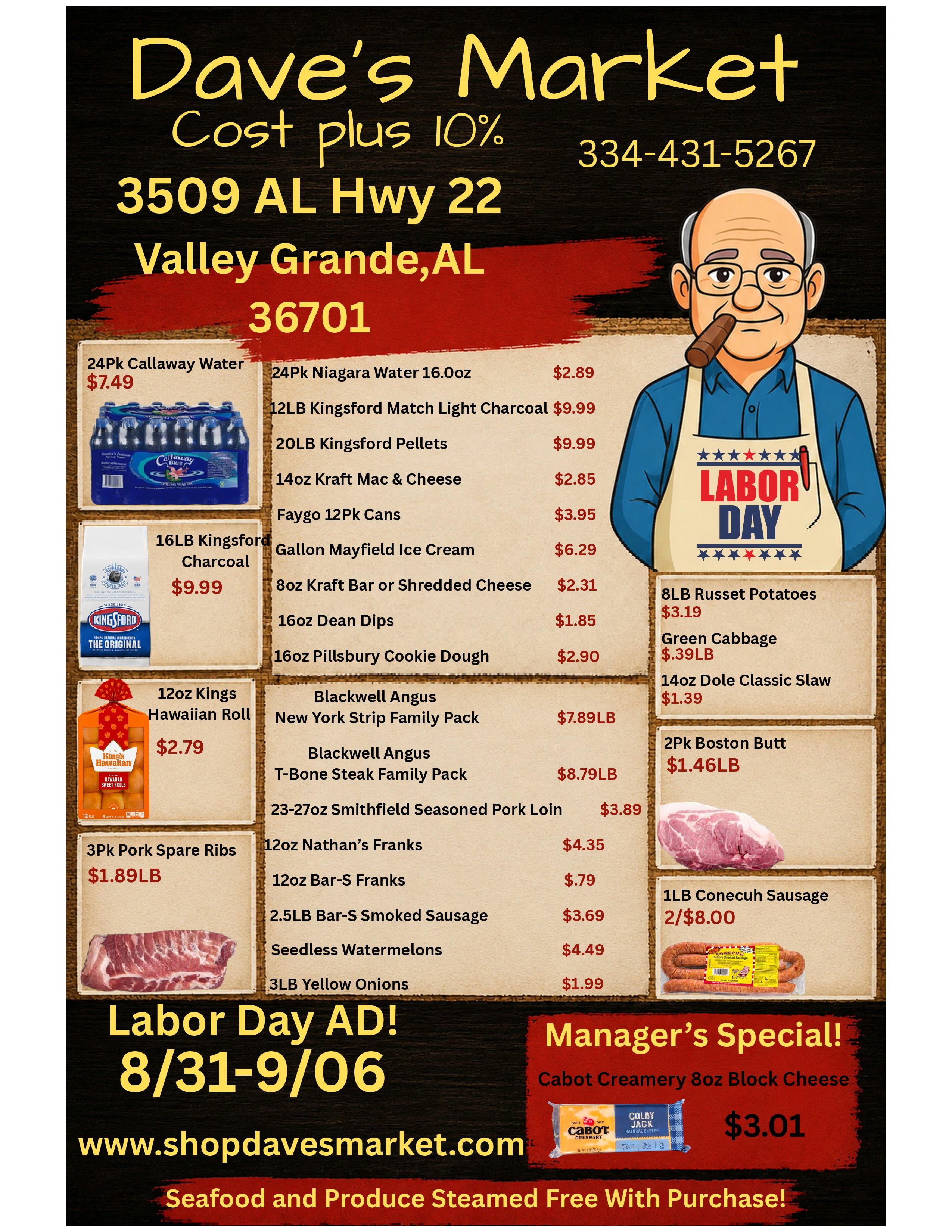 Dave's Market Valley Grande (3509 AL-22, Valley Grande, AL) Weekly Ad August 31 - September 6, 2026