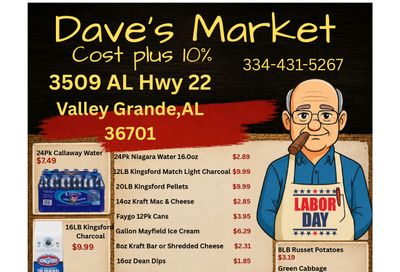 Dave's Market Valley Grande (3509 AL-22, Valley Grande, AL) Weekly Ad August 31 - September 6, 2026