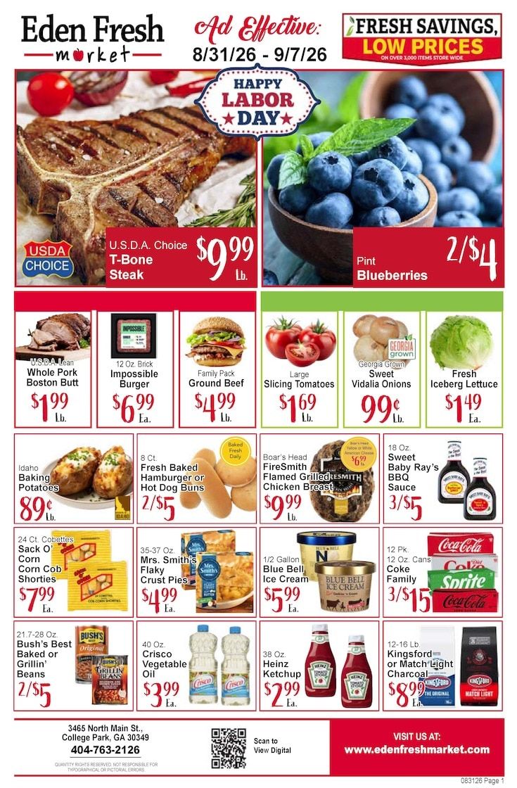 Eden Fresh Market Weekly Ad September 1 - 7, 2026