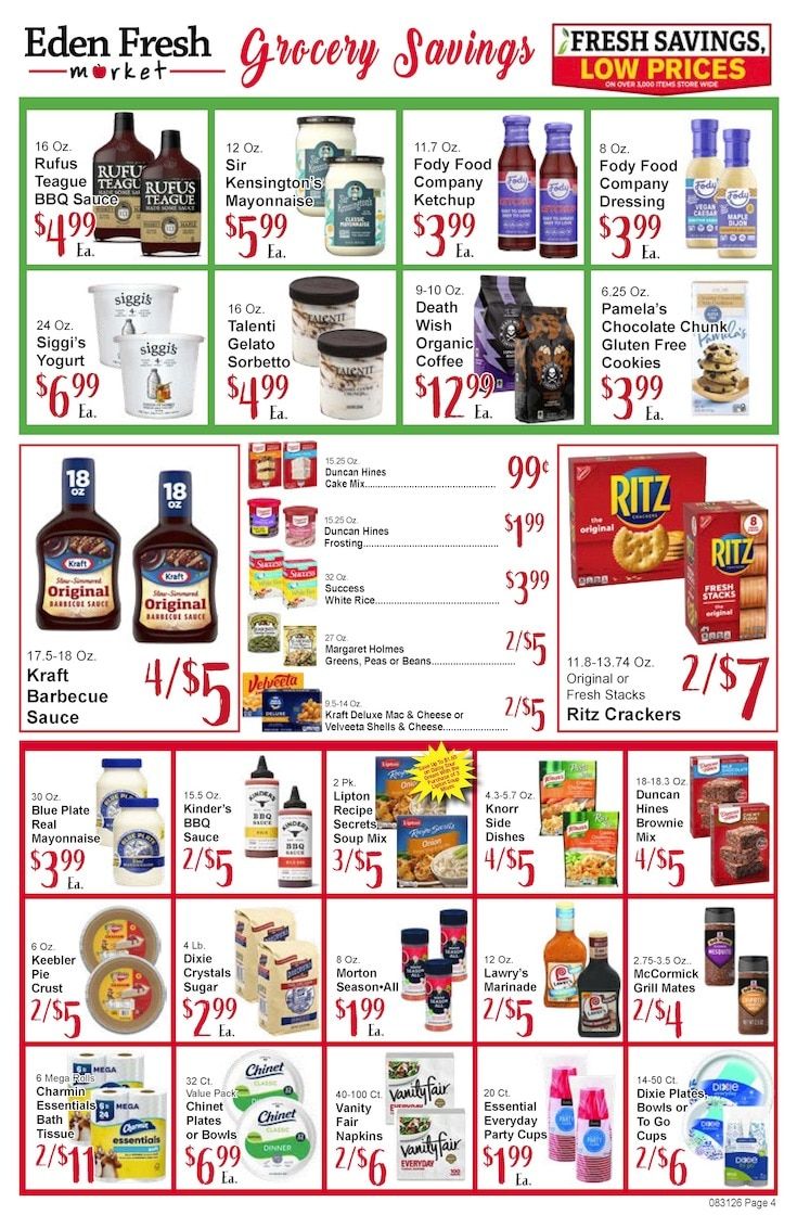 Eden Fresh Market Weekly Ad September 1 - 7, 2026