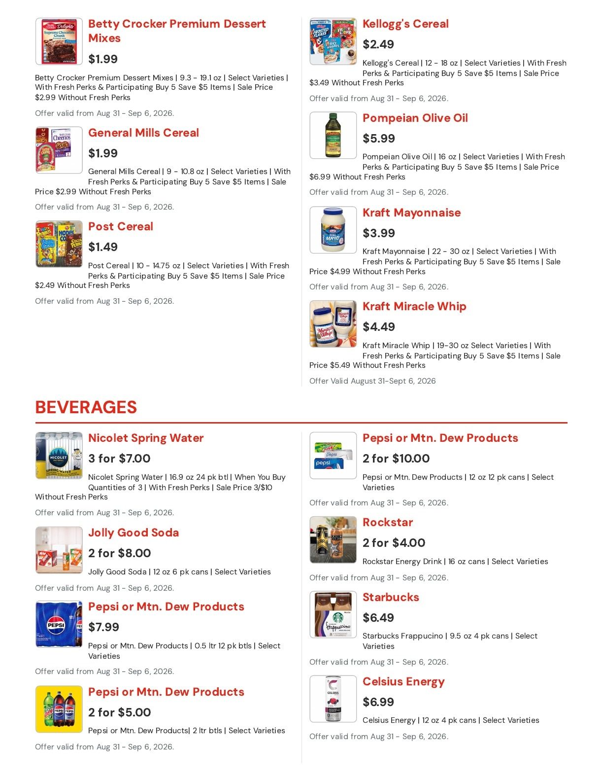 Hansen's IGA (Bangor, WI) Weekly Ad August 31 - September 6, 2026