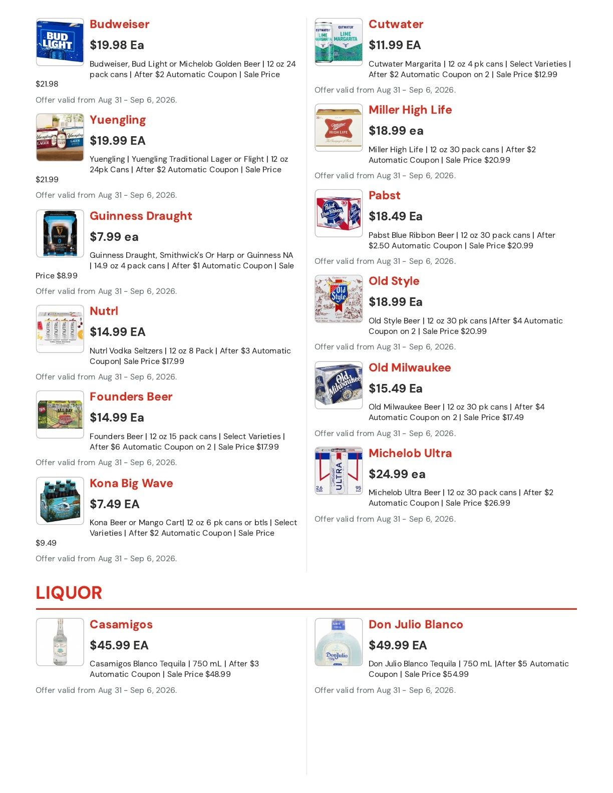 Hansen's IGA (Bangor, WI) Weekly Ad August 31 - September 6, 2026