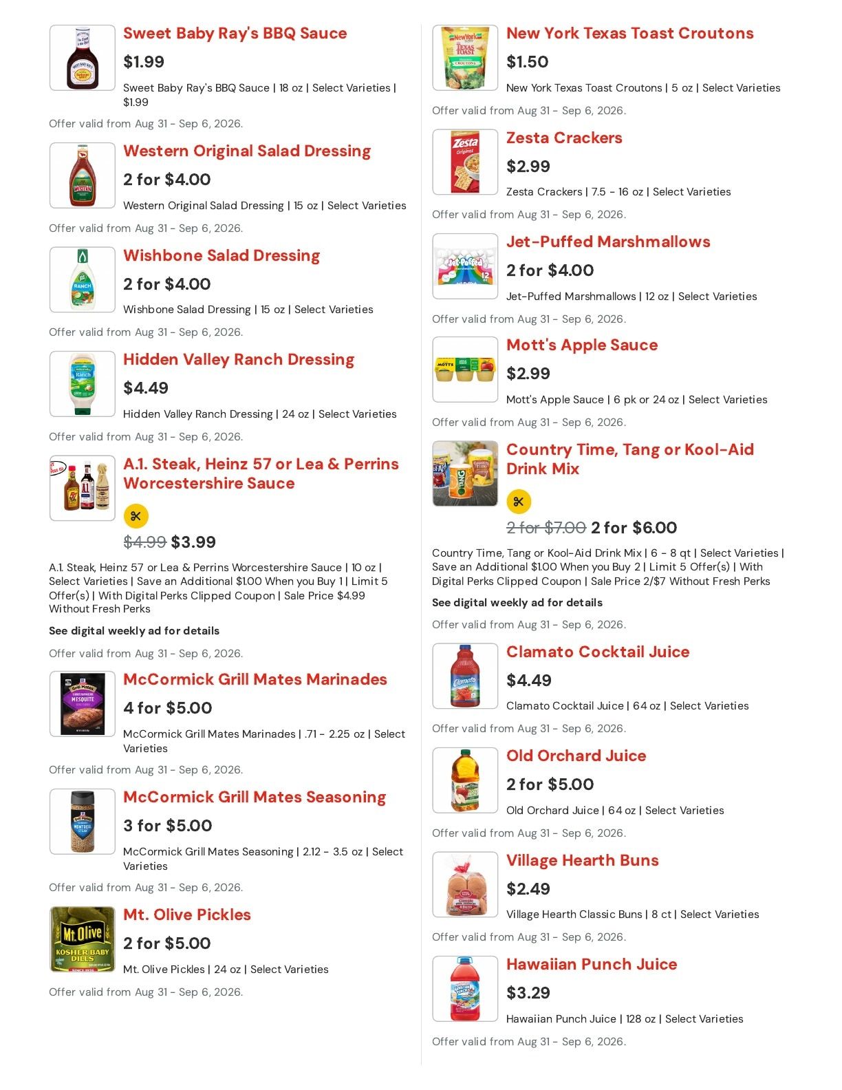Hansen's IGA (Bangor, WI) Weekly Ad August 31 - September 6, 2026