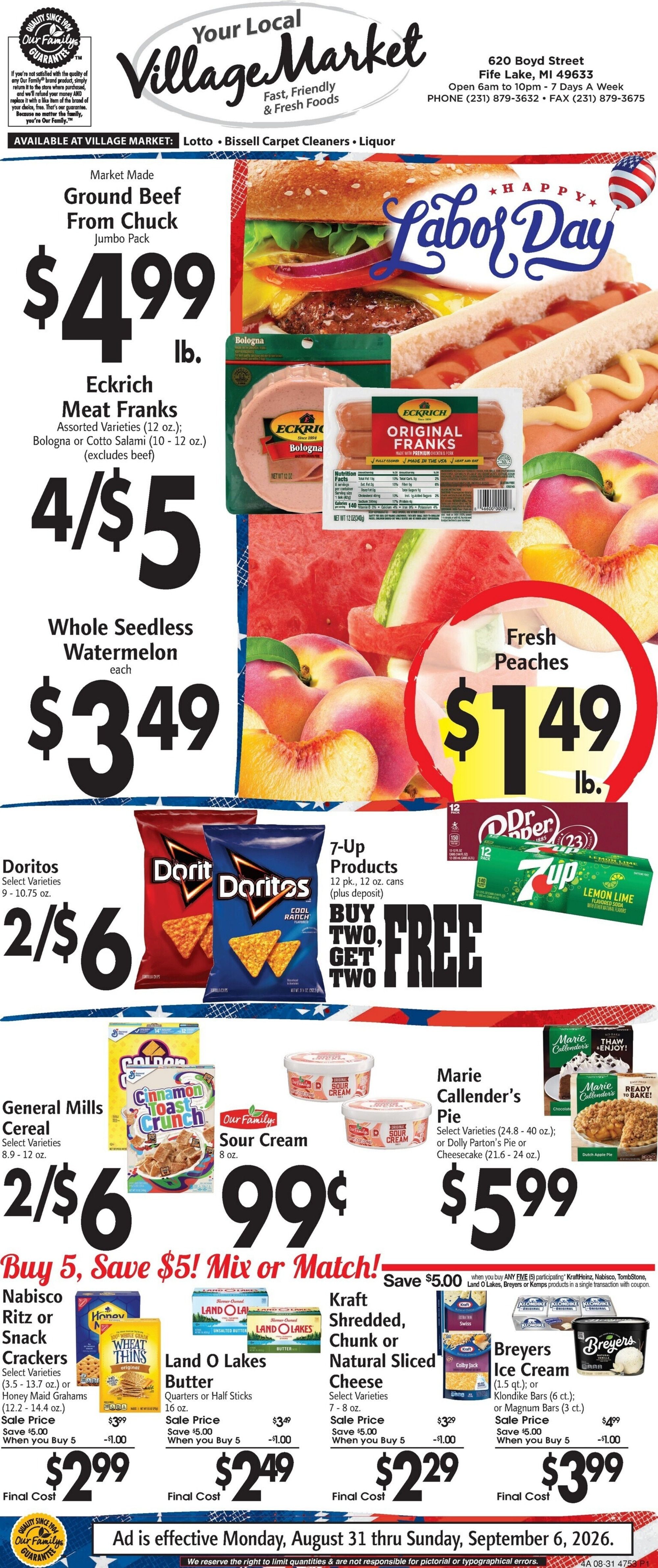 Fife Lake Village Market Weekly Ad August 31 - September 6, 2026
