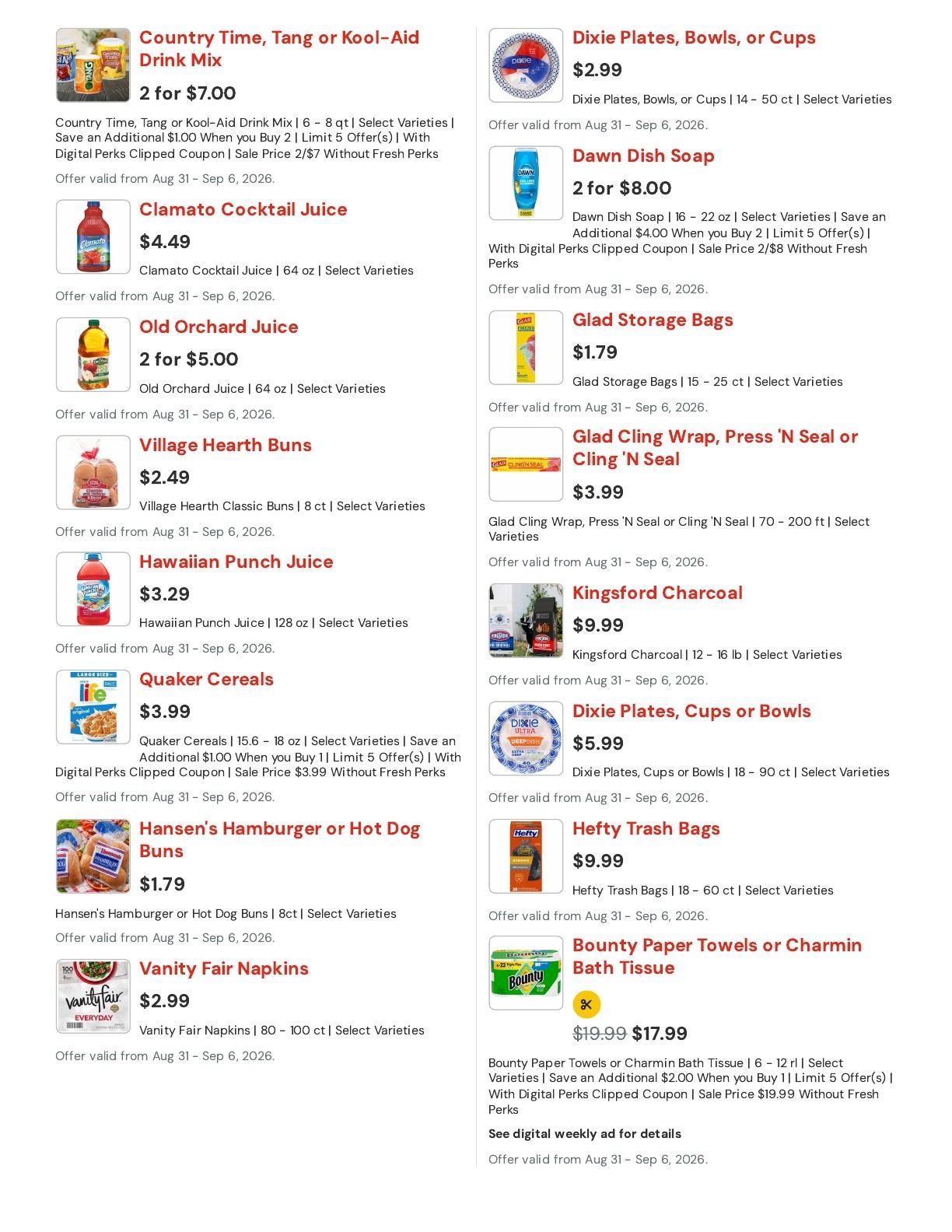 Hansen's IGA (East Troy, WI) Weekly Ad August 31 - September 6, 2026