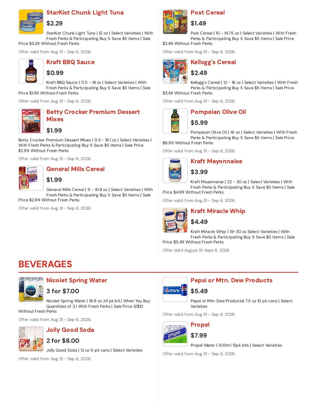 Hansen's IGA (East Troy, WI) Weekly Ad August 31 - September 6, 2026