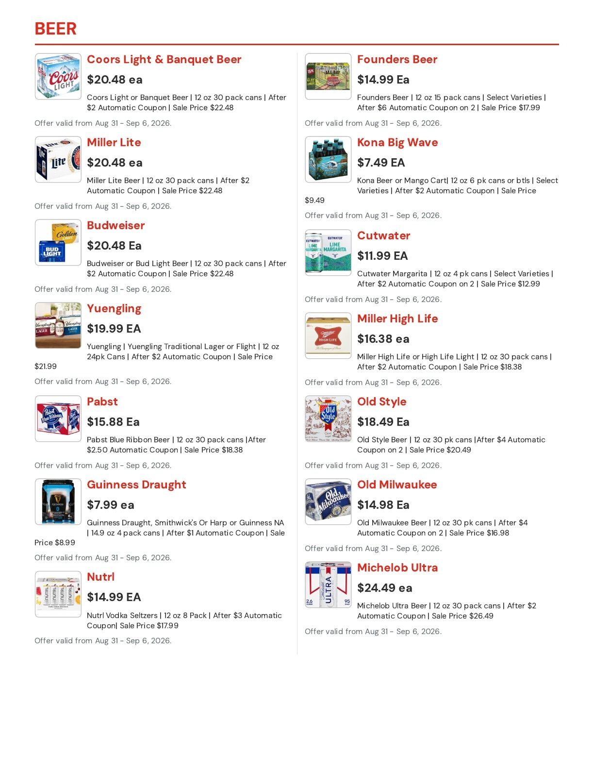 Hansen's IGA (East Troy, WI) Weekly Ad August 31 - September 6, 2026