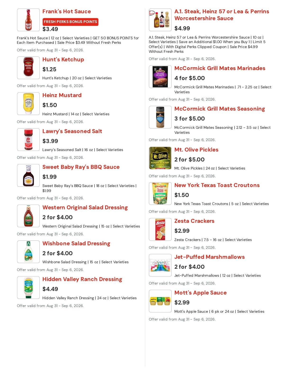 Hansen's IGA (East Troy, WI) Weekly Ad August 31 - September 6, 2026