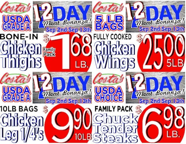 Costa's Supermarket Weekly Ad August 31 - September 6, 2026