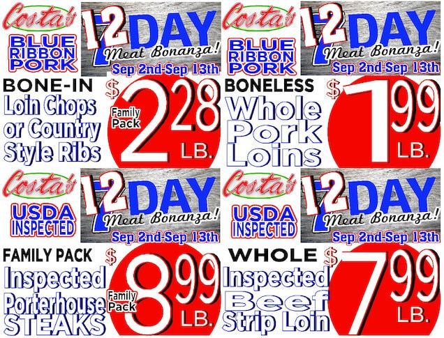 Costa's Supermarket Weekly Ad August 31 - September 6, 2026