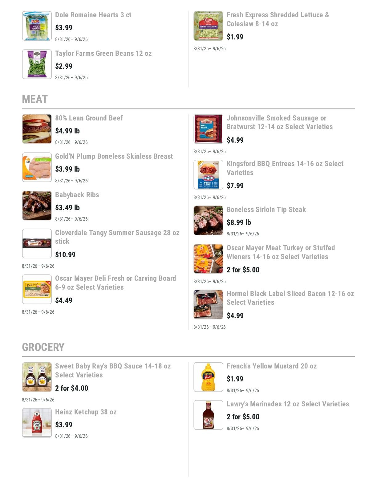 Barnesville Grocery Weekly Ad August 31 - September 6, 2026