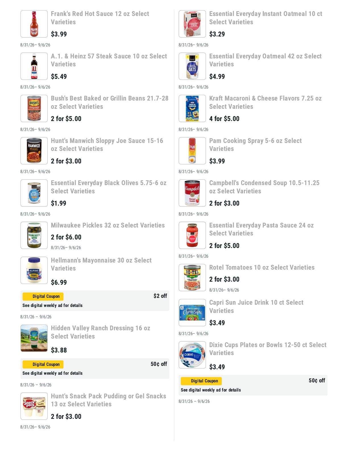 Barnesville Grocery Weekly Ad August 31 - September 6, 2026