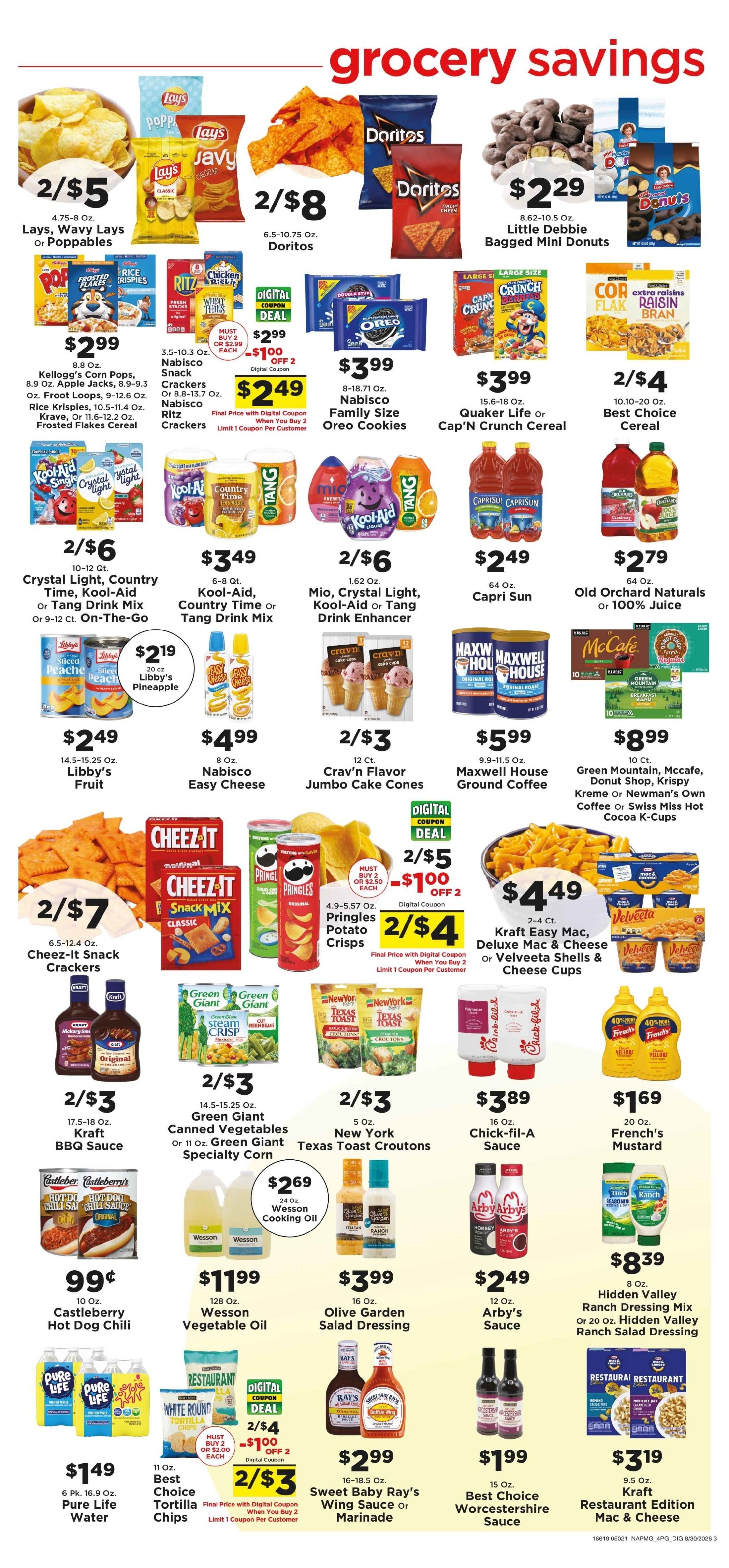 Chappell's Hometown Foods Weekly Ad August 31 - September 7, 2026