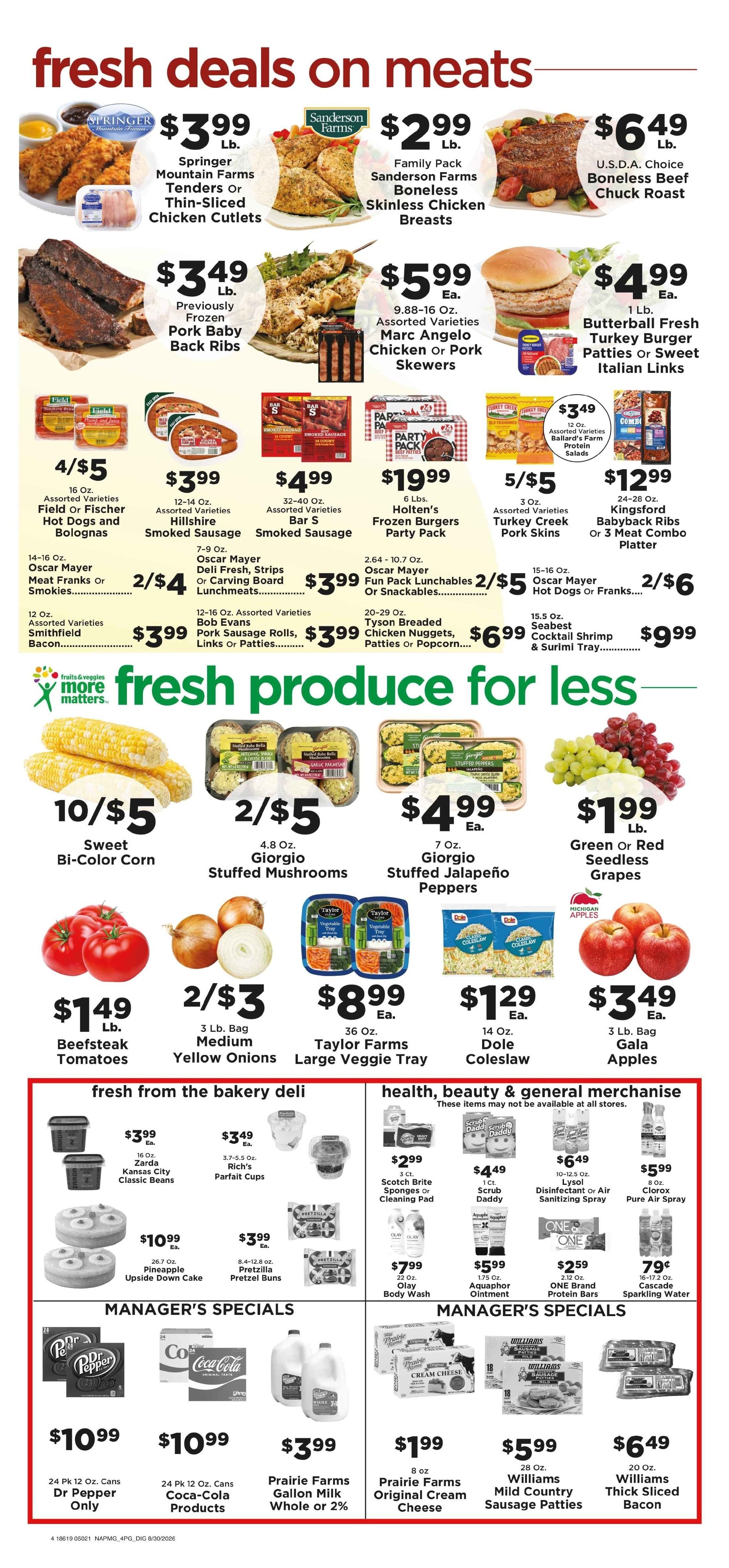 Chappell's Hometown Foods Weekly Ad August 31 - September 7, 2026