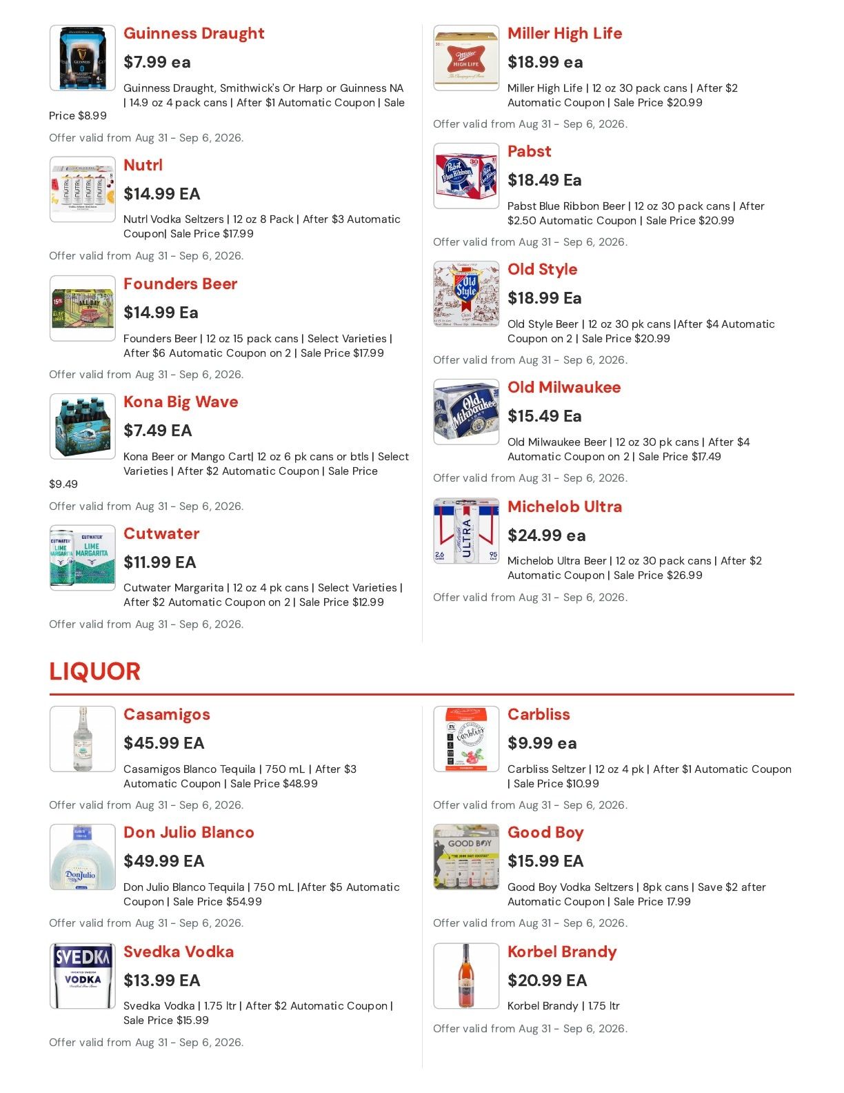 Hansen's IGA (Sparta, WI) Weekly Ad August 31 - September 6, 2026